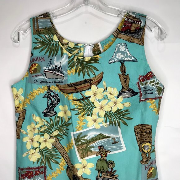 Bishop St Women’s Dress Sm Beach Hawaiian Tropical - Picture 2 of 8